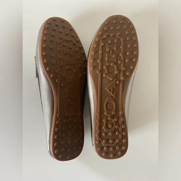 Womens Fredrica G3122 Silver Pebbled Leather Slip On Loafer - Picture 2 of 7